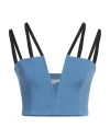 Alessandro Vigilante Woman Top Pastel Blue Size 8 Viscose, Polyamide, Elastane