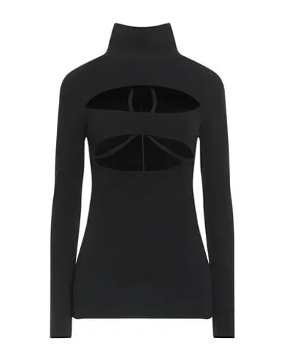 Alessandro Vigilante Woman Turtleneck Black Size M Nylon, Elastane