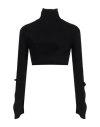 Alessandro Vigilante Woman Turtleneck Black Size M Viscose, Polyester In Black