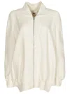 Alessandro Vigilante Zipped Oversized Jacket In White