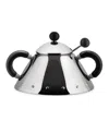 Alessi 6.76 Oz. Sugar Bowl With Spoon By Michael Graves In Black