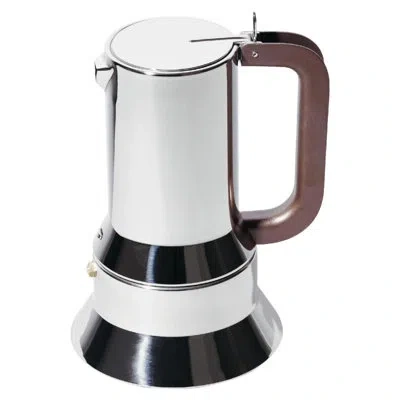 Alessi 9090/1 Design Stovetop 10 Cups Espresso Coffee Maker, 18/10 Steel In Silver