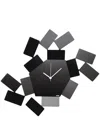 Alessi Abstract Wall Clock In Schwarz