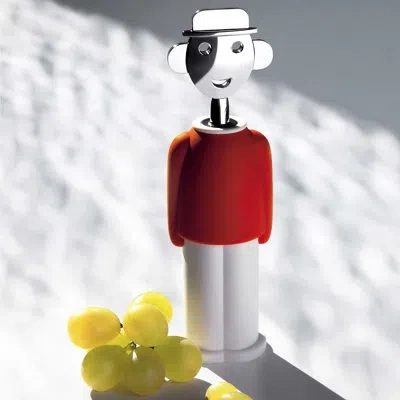 Alessi Alessandro M. Corkscrew In Red,white