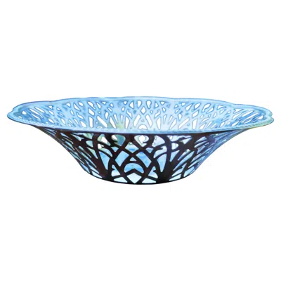 Pre-owned Alessi Alfra  Centerpiece, Winner Of The Mercurio D'oro Award In Blue