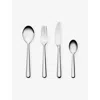 Alessi Nocolor Amici 24-piece Stainless-steel Cutlery Set In Silver