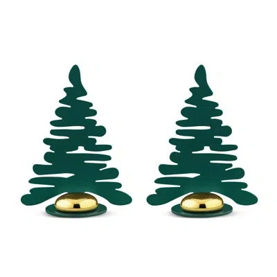 Alessi Barkplace Tree Place Marker In Green