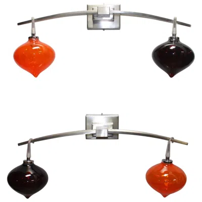 Pre-owned Alessi Beautiful Pair Of Italian Sconces "" In Brown