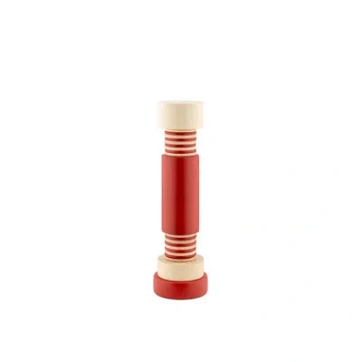 Alessi Beech-wood Salt Pepper Spice Grinder In Red