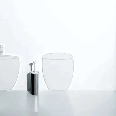 Alessi Birillo Toilet Brush In Silver