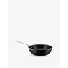 Alessi Black Pots&pans Aluminium And Stainless-steel Deep Frying Pan 28cm In Black