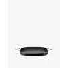 Alessi Black Pots&pans Aluminium And Stainless-steel Grill Pan 29cm In Black