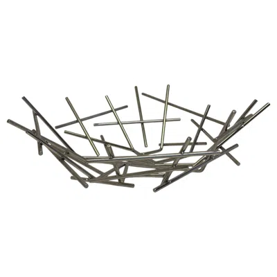 Pre-owned Alessi Blow Up Basket In Stainless Steel By Fernando And Humber Campana For  In Transparent
