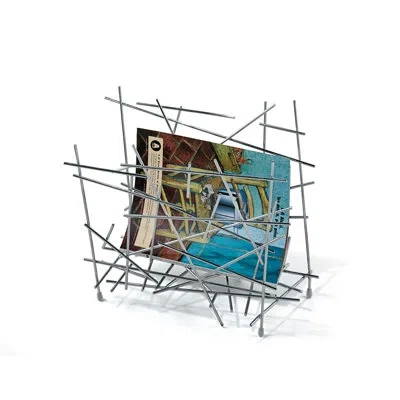 Alessi Blow Up Magazine Holder In Stainless Steel