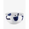 Alessi Blue Itsumo Porcelain Salad Bowl 20cm In Blue