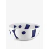 Alessi Blue Itsumo Porcelain Salad Bowl 25cm In Blue