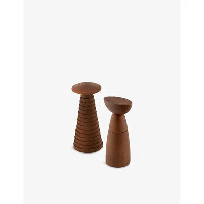 Alessi Oaxaca Wooden Salt And Pepper Grinder 17.5cm In Brown