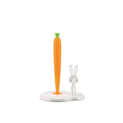 Alessi Bunny & Carrot Kitchen Roll Holder In White