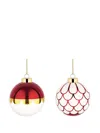 Alessi Christmas-tree Balls (set Of Two) In Red