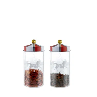 Alessi Circus, Set 2 Spice-holder In Gold