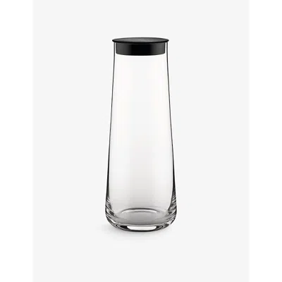 Alessi Clear Eugenia Glass Pitcher With Cap 25cm In Black