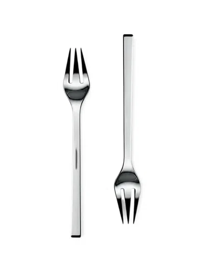 Alessi Colombina Salad Forks In White