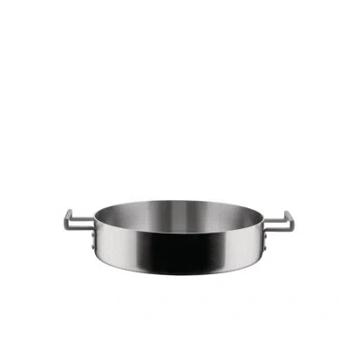 Alessi Convivio Low Casserole Pot By David Chipperfield In Stainless Steel,satin,matte