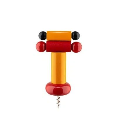 Alessi Corkscrew In Yellow,red,black
