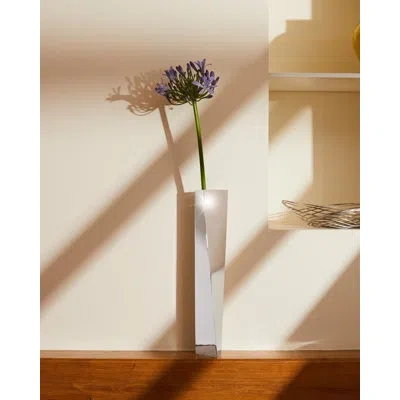Alessi Crevasse Flower Vase In Silver