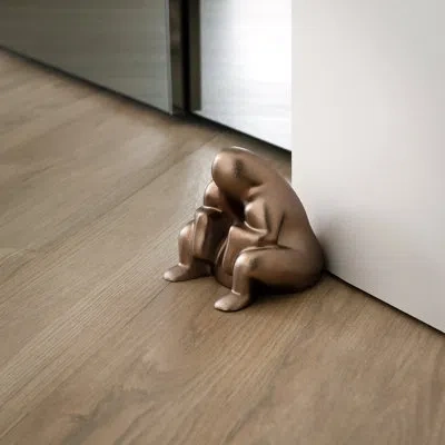 Alessi Dédé Doorstop In Brown Metal