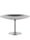 Alessi Silver Edges Perforated Stainless-steel Cake Stand 14.4cm In Silver