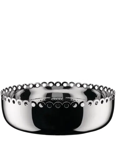Alessi Edges Serving Basket (21cm X 7.5cm) In Silver