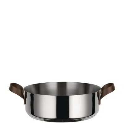 Alessi Edo Low Casserole Pot In Metallic