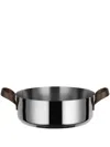 Alessi Edo Low Casserole Stainless-steel Saucepan (24cm) In Silver