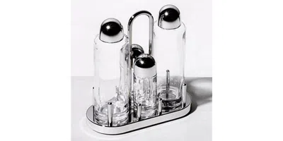 Alessi Ettore Sottsass 4-piece Condiment Set In Silver