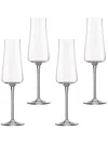 Alessi Eugenia Set 4 Champagne Flutes In 中性色