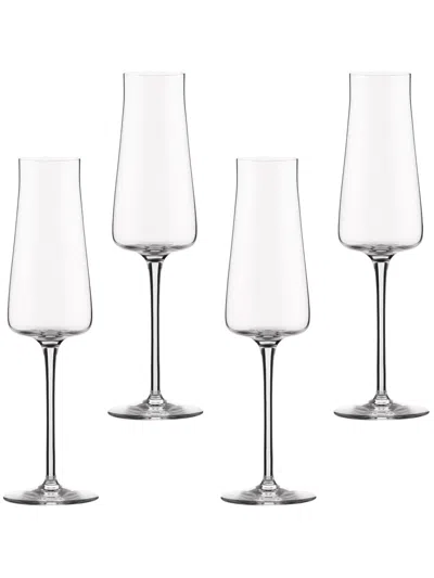 Alessi Eugenia Set 4 Champagne Flutes In 中性色