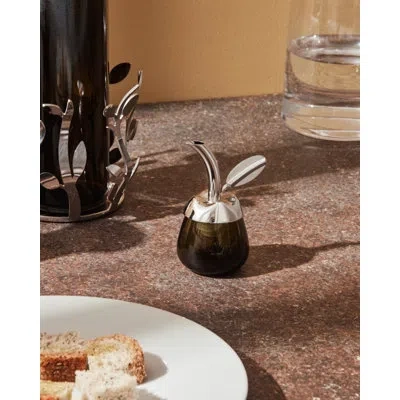 Alessi Fior D'olio Olive Oil Pourer And Taster In Silver
