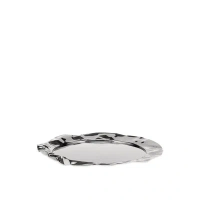 Alessi Foix Round Tray In Silver