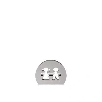 Alessi Girotondo Paper Napkin Holder In Silver