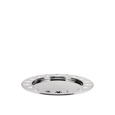 Alessi Girotondo Round Tray In Silver
