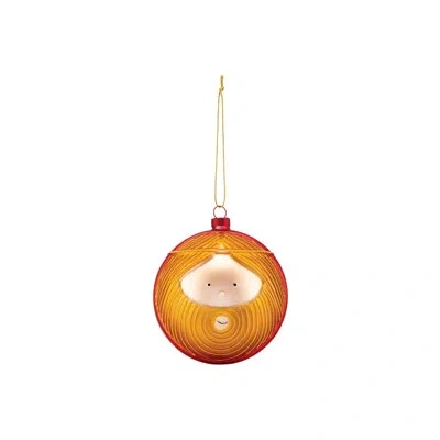 Alessi Giuseppe Christmas Bauble In Gold,red