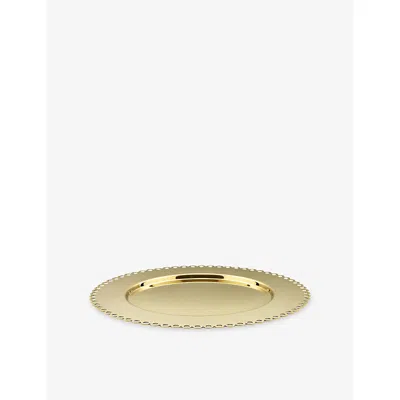Alessi Gold Edges Pvd-brass And Stainless-steel Placemat 32.5cm