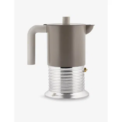 Alessi Grey Vite Six-cup Espresso Coffee Maker In Gray