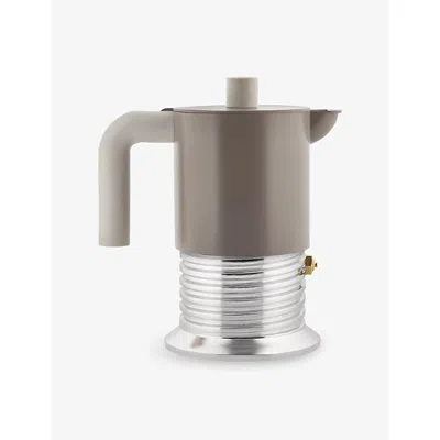 Alessi Grey Vite Three-cup Espresso Coffee Maker In Brown