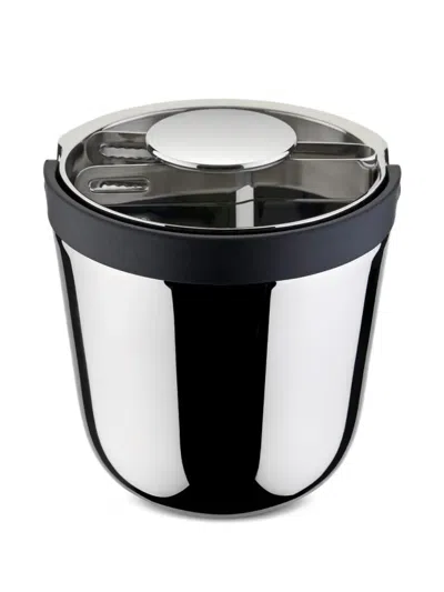 Alessi Handle-detail Ice Bucket (16cm X 15 Cm) In Black