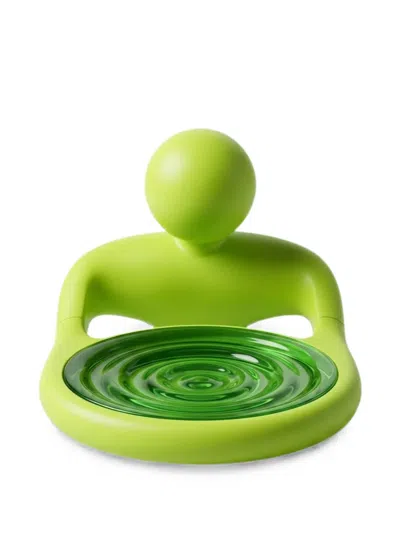 Alessi Humanoid-figure Ripple-effect Butter Dish In Metallic