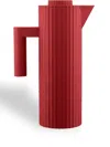 Alessi Insulated Ribbed-detail Jug In Red