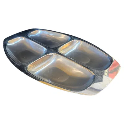 Pre-owned Alessi Italian Mid Century Rare Stainless Steel Serving Tray By  Italy Early Prod In Gray