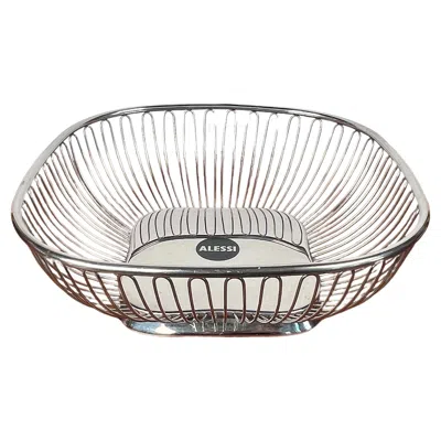 Pre-owned Alessi Italian Postmodern Stainless Steel Fruit Bowl From , 1980s In Gray